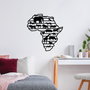 Wallity African Animals Escultura de pared de metal negra